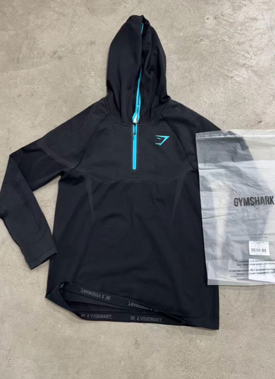 Supplier documentation showing the full Brand Blue quarter-zip garment